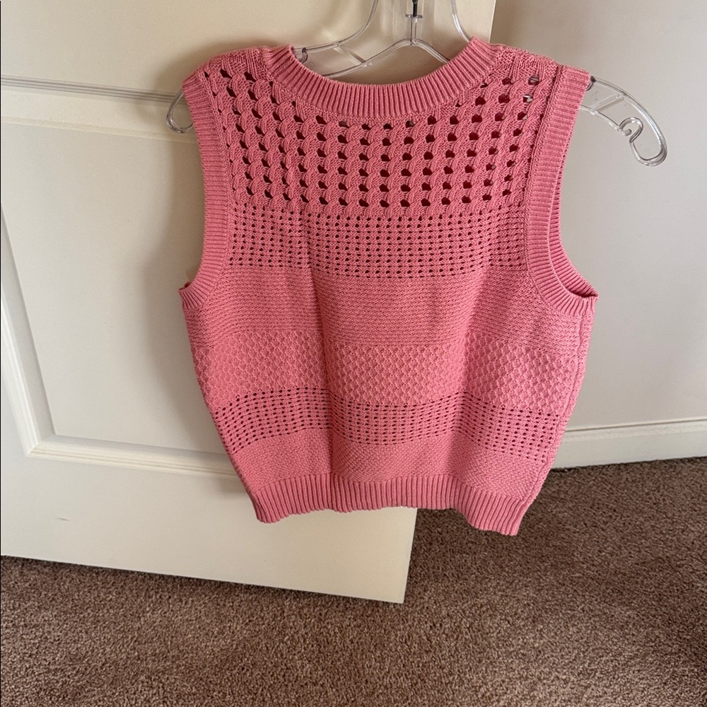 LOFT Textured Pink Sleeveless Top NWT - Picture 3 of 4